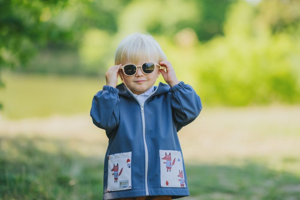 Veste softshell pour enfant avec membrane Monkey Mum® - Excursion mystérieuse avec un renard
