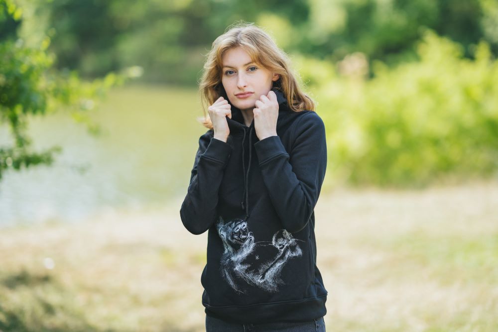 Sweat d’allaitement Monkey Mum® noir - petit singe