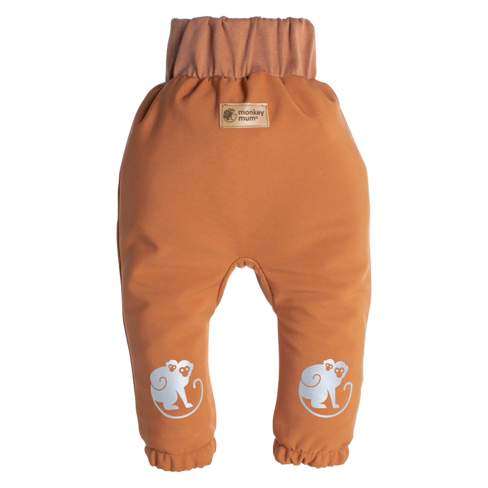 Pantalon enfant softshell avec membrane Monkey Mum® - Feuilles d’automne