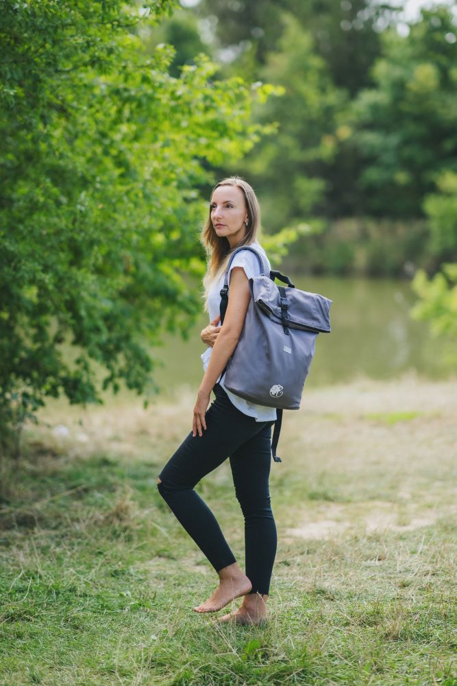 Monkey Mum® Sac à dos intégré en sergé pour porte-bébé Carrie - Brise fraîche