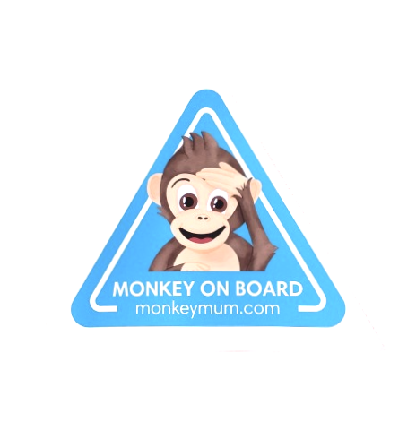 Autosticker Monkey Mum® - Blauw
