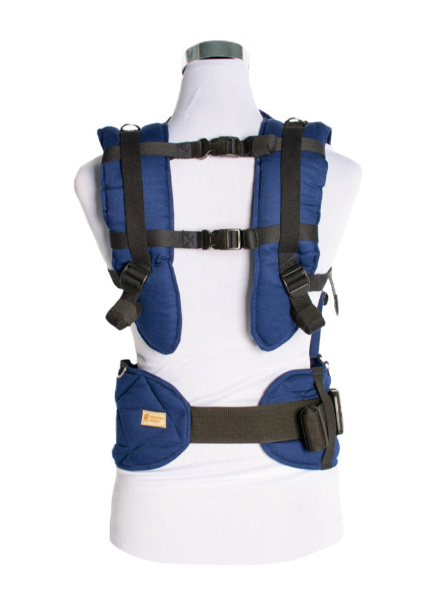 Monkey Mum® Ergonomische meegroei-draagzak Carrie - Marineblauw