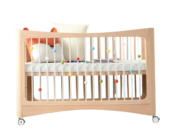 Lit bébé 4 en 1 - Massif - 120x65 cm
