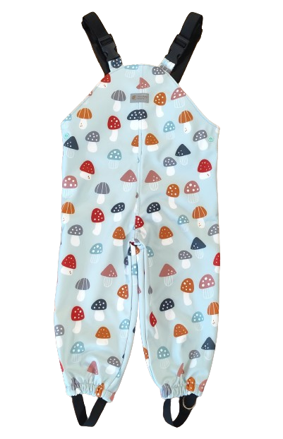 Monkey Mum® Pantalon salopette softshell avec membrane - Amanites multicolores