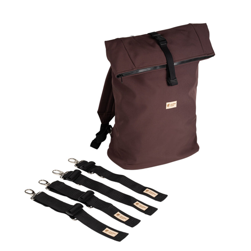 Monkey Mum® Sac à dos softshell intégré pour porte-bébé Carrie - Trace d’ours