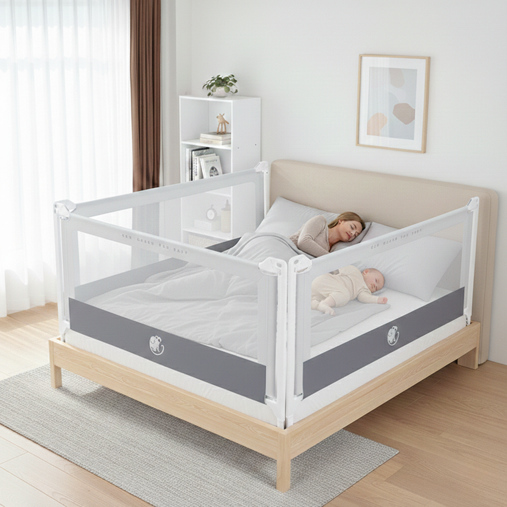 Bedhekje Monkey Mum® Popular - lichtgrijs - uitgepakt