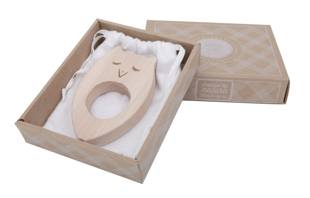 Wooden Story Jouet de dentition - Hibou
