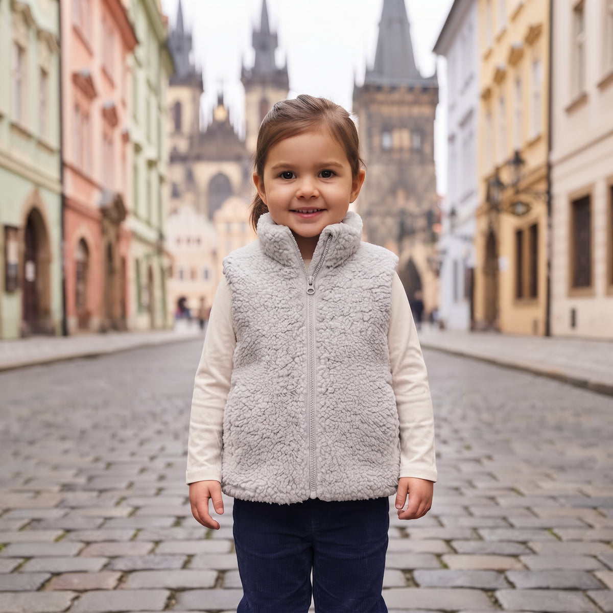 Teddyvest Monkey Mum® - Lichtgrijs