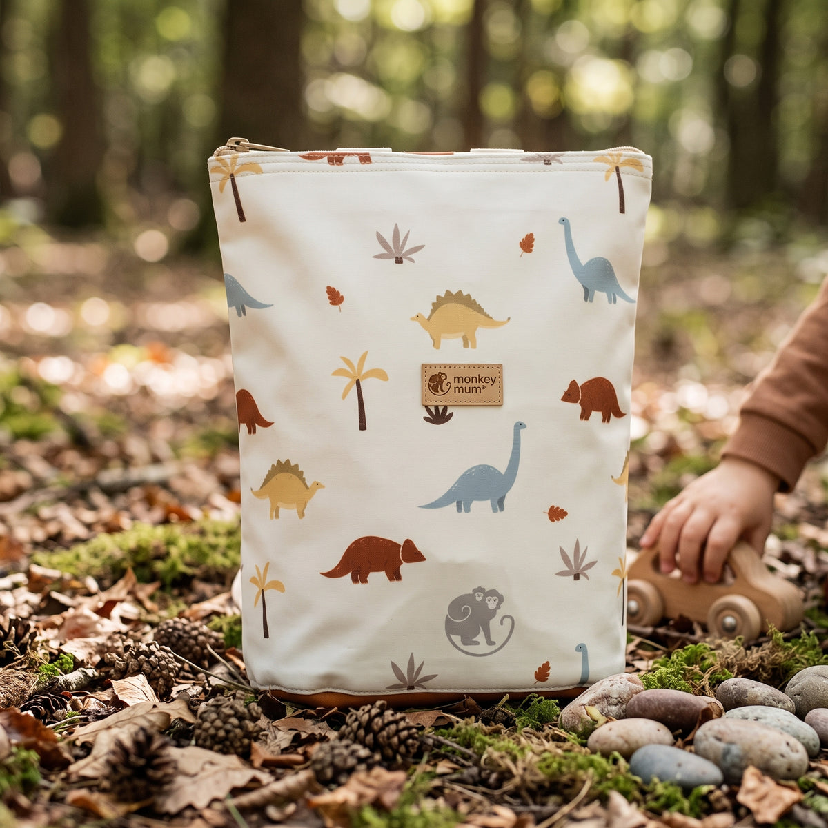 Petit sac à dos softshell pour enfant Monkey Mum® - Histoire de dinosaures