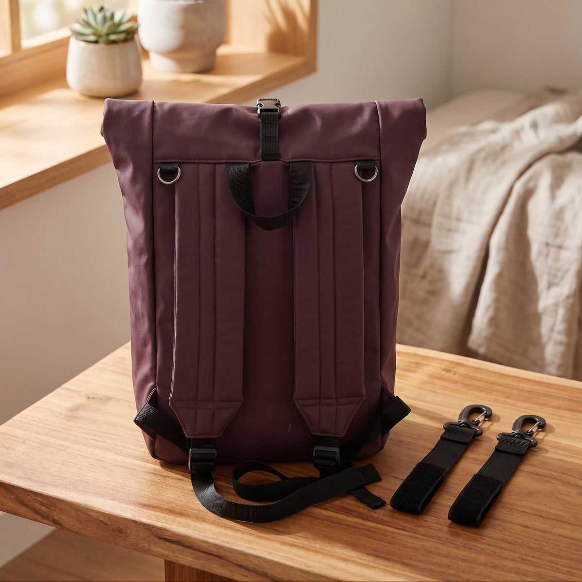 Monkey Mum® Sac à dos en softshell pour poussette – Empreinte d’ours
