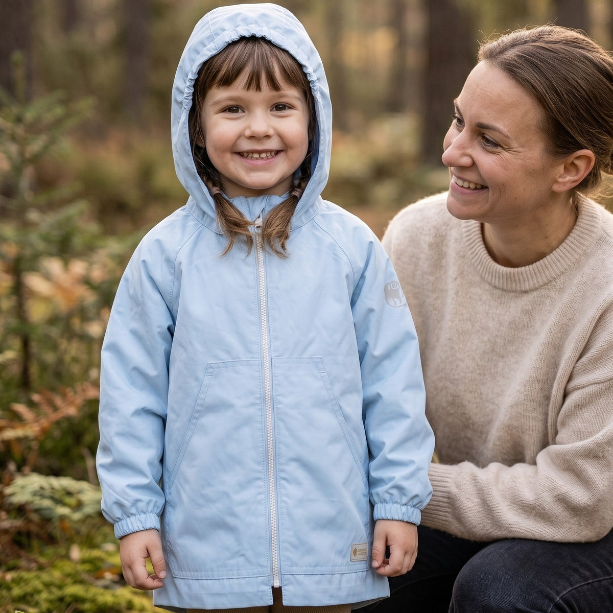 Monkey Mum® Windjack met raglanmouwen - Lichtblauw