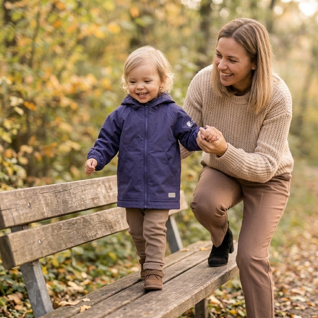 Monkey Mum® Windjack met raglanmouwen - Donkerpaars