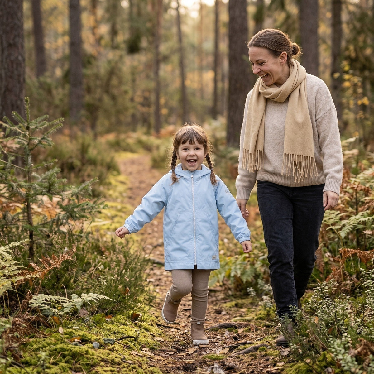 Monkey Mum® Windjack met raglanmouwen - Lichtblauw