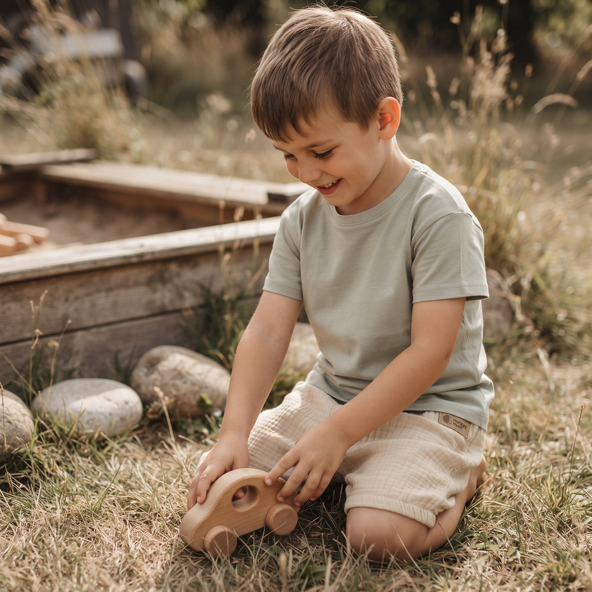Short en mousseline Monkey Mum® - Beige