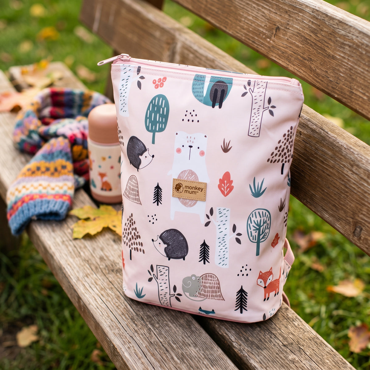 Petit sac à dos softshell pour enfant Monkey Mum® - Animaux du jour