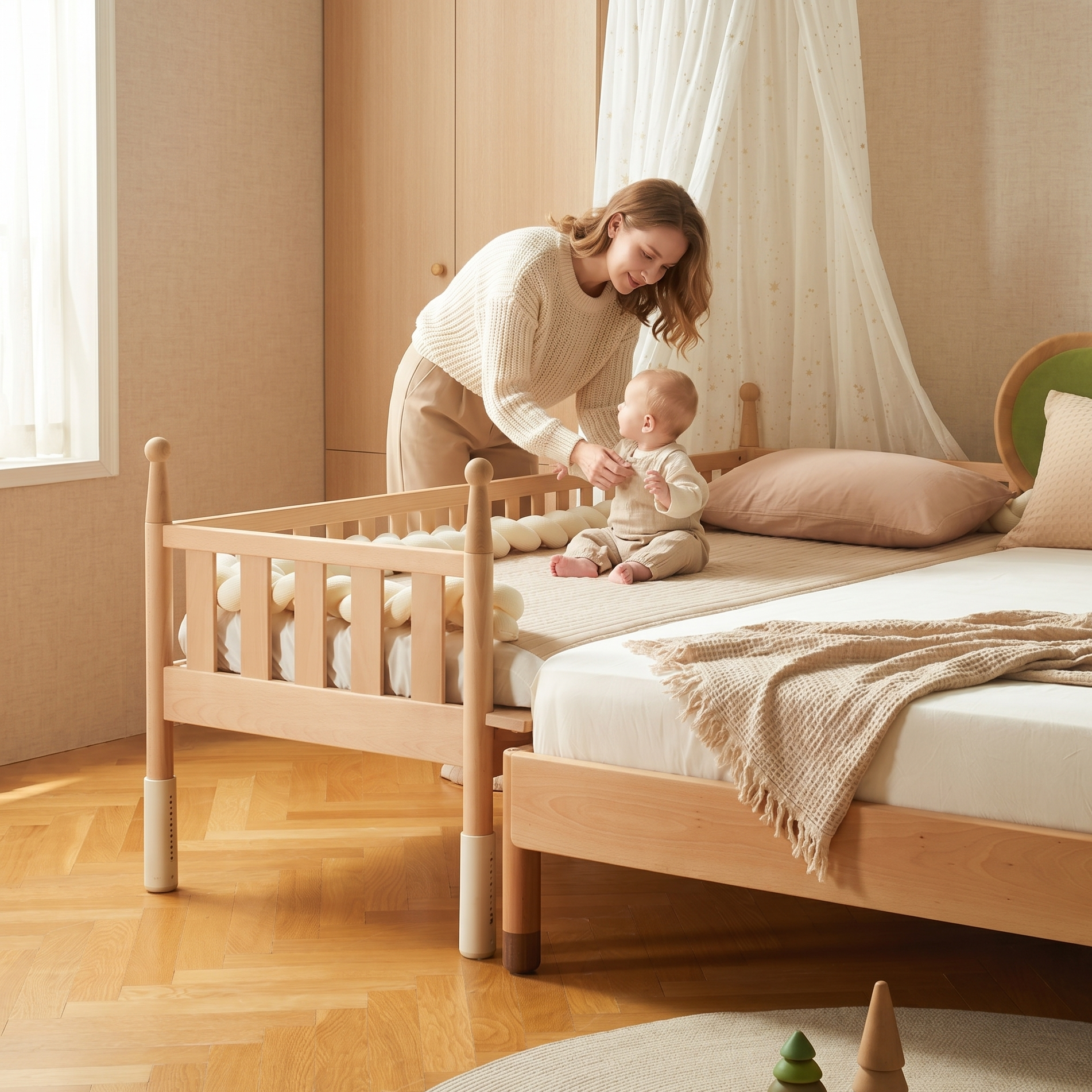 Kinderbed 5v1 - Massief