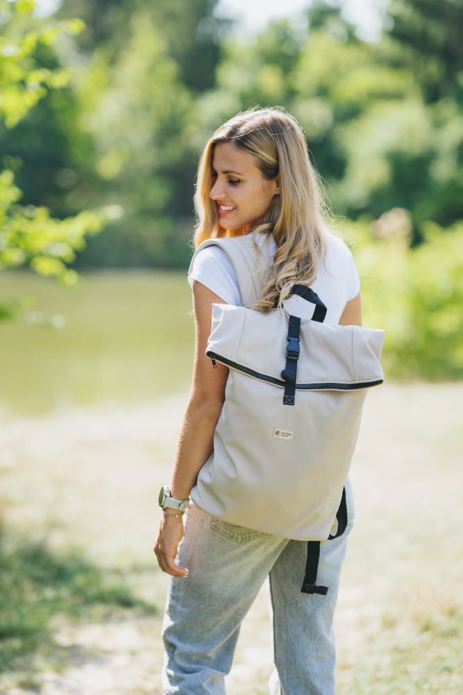 Monkey Mum® Sac à dos intégré en softshell pour porte-bébé Carrie - Safari tour