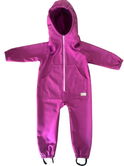Monkey Mum® Combinaison softshell avec membrane – Framboise juteuse - taille 98/104, 110/116