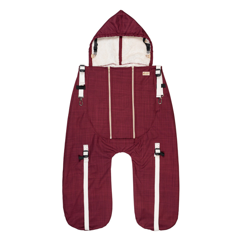 Monkey Mum® Pochette chauffante en softshell avec doublure en sherpa pour porte-bébé ou poussette Carrie - Petit chat
