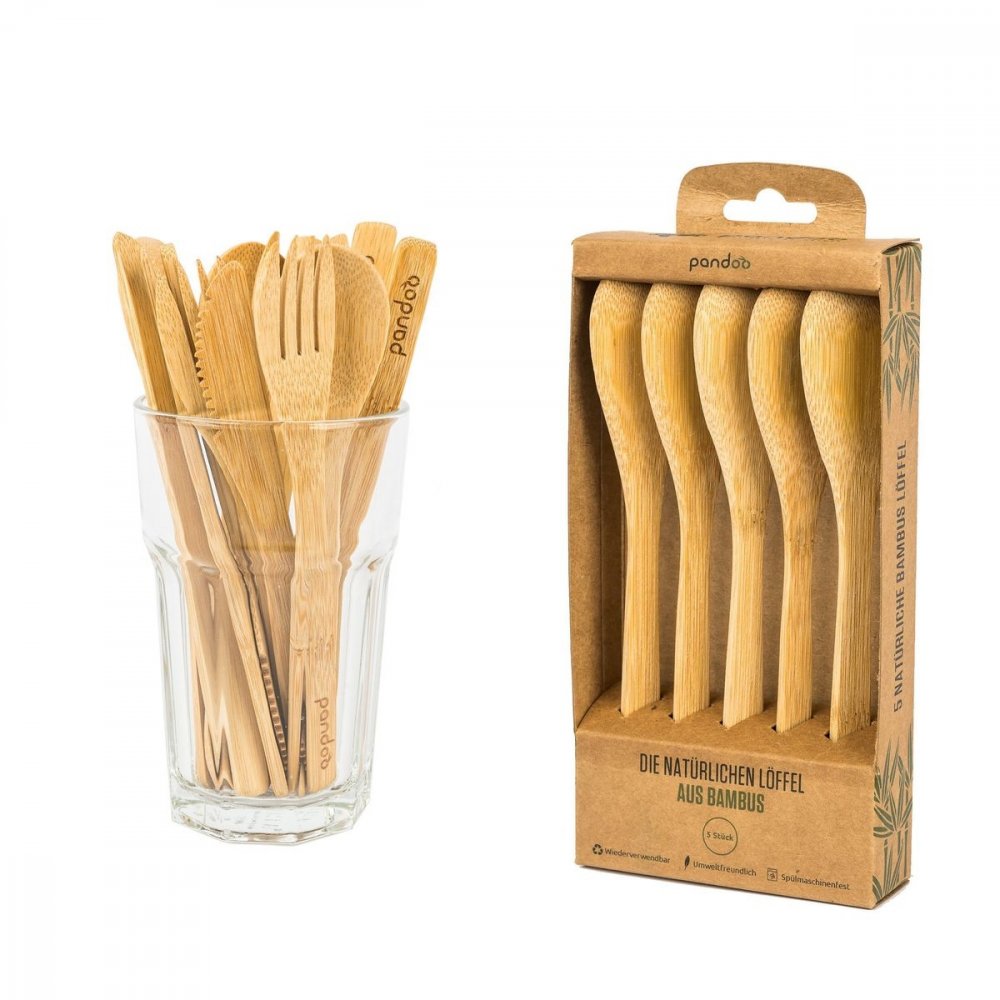 Bamboe lepel, 5 stuks