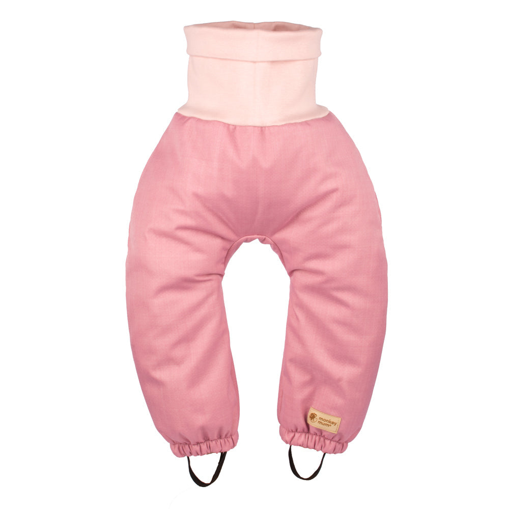 Meegroeiende kinder-winter-softshellbroek met teddyfleece Monkey Mum® - Roze schaapje