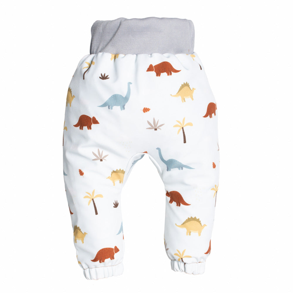 Pantalon enfant softshell avec membrane Monkey Mum® - Histoire de dinosaures
