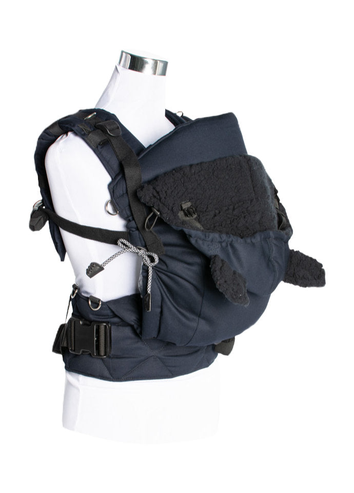 Monkey Mum® Capuche isolée pour porte-bébé Carrie - Obscurité argentée