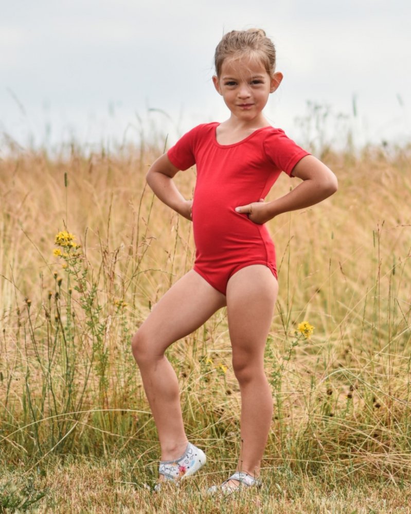 Ballet- en turntrui voor meisjes, rood