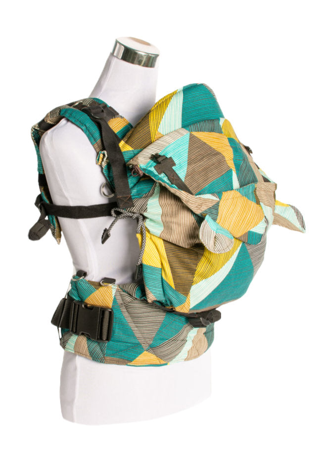 Monkey Mum® Lichte capuchon voor de Carrie-draagzak - Charmante geometrie