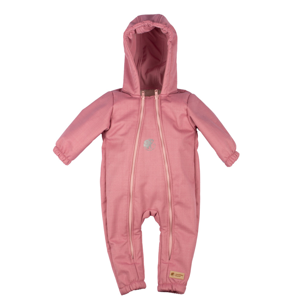 Monkey Mum® Combinaison d’hiver softshell enfant avec doublure en mouton - Petite brebis rose - t. 62/68, 74/80