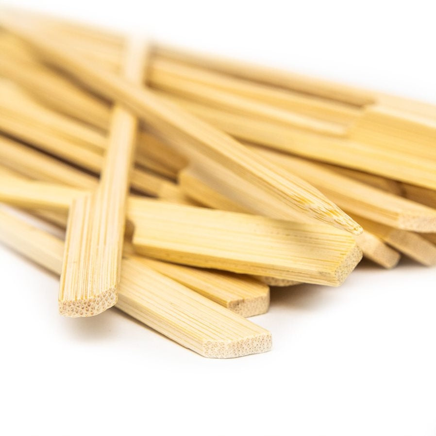 Bamboe barbecuespiesjes breed, 30 stuks