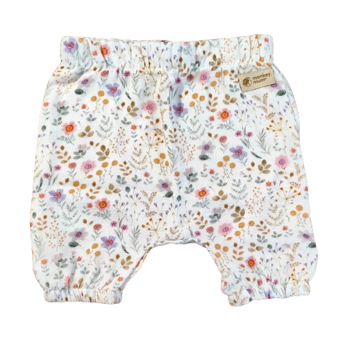 Short en mousseline Monkey Mum® - Prairie fleurie