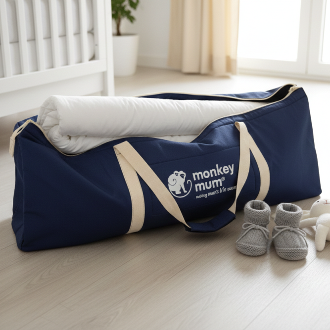 Grote reiszak Monkey Mum® voor bedhekken - donkerblauw