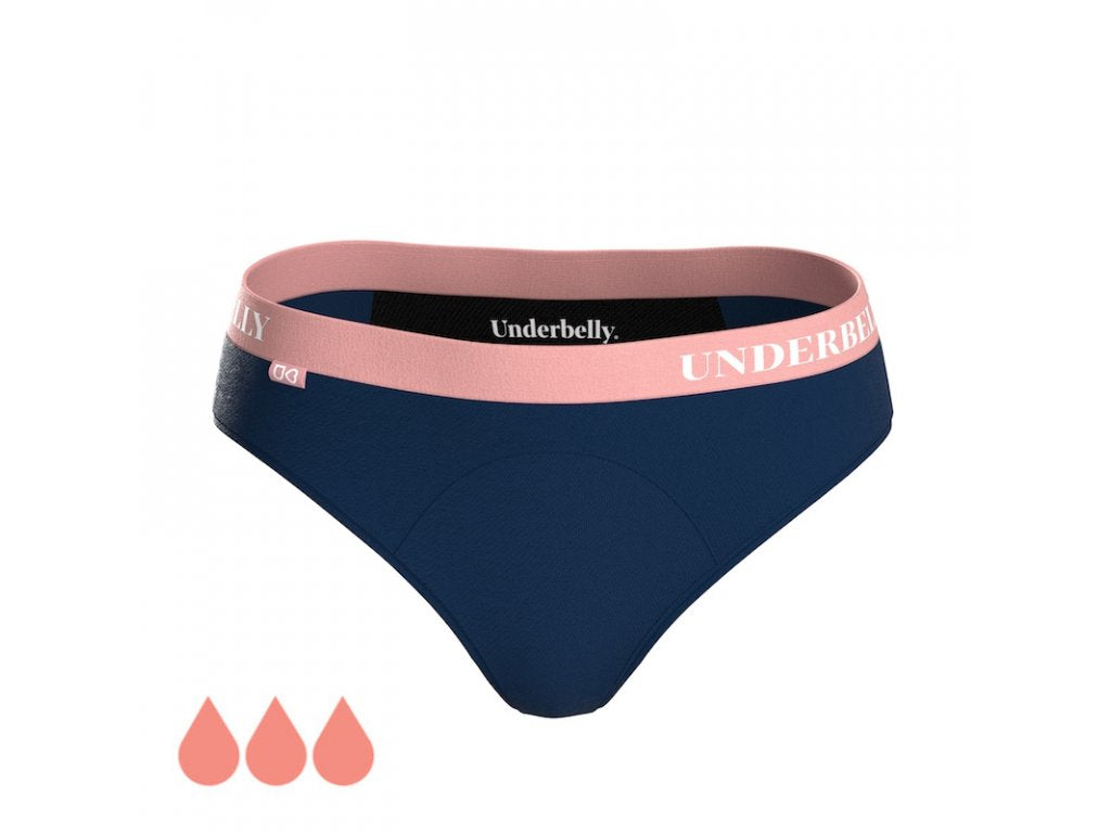 Culotte menstruelle Underbelly univers, Menstruations plus fortes - bleue