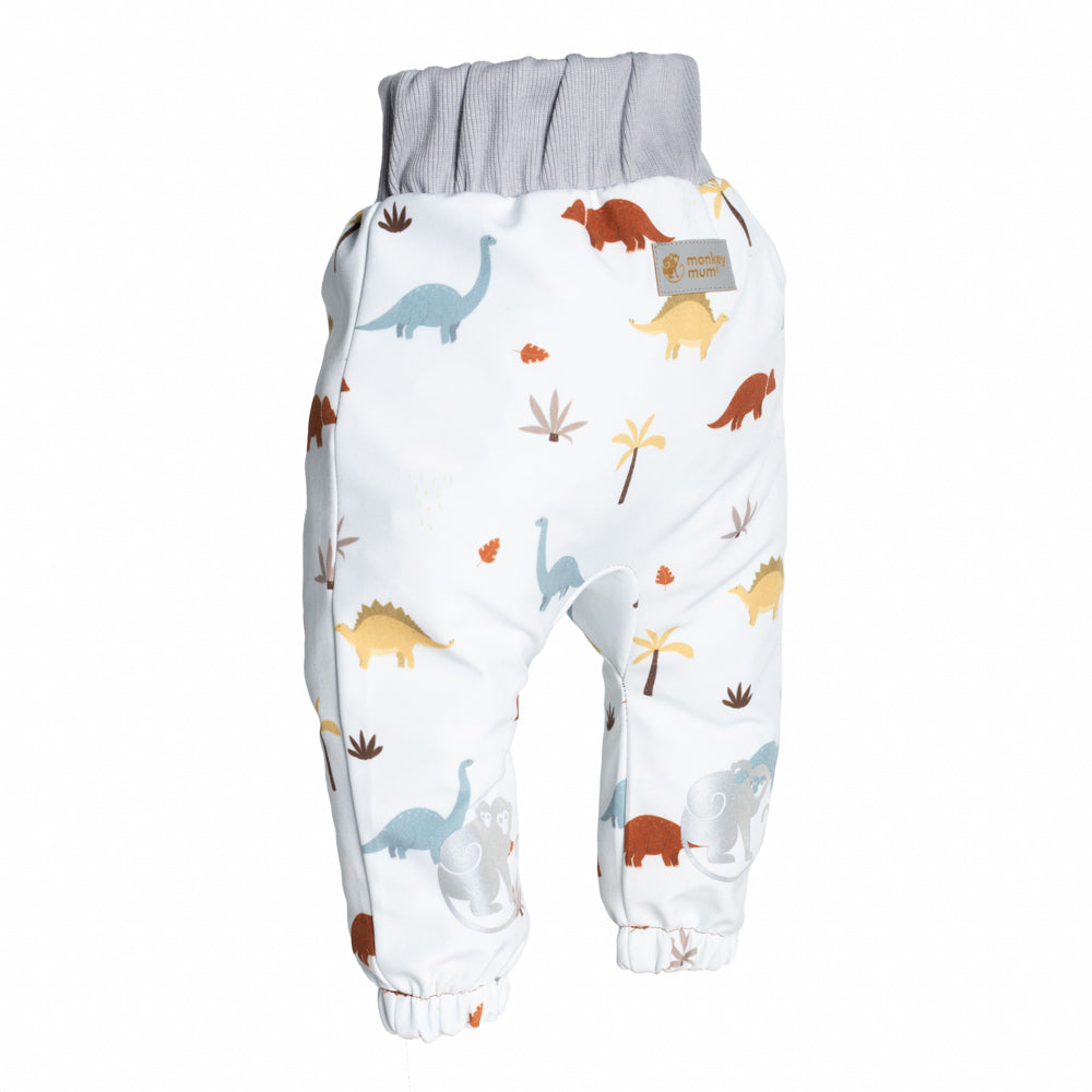 Pantalon enfant softshell avec membrane Monkey Mum® - Histoire de dinosaures