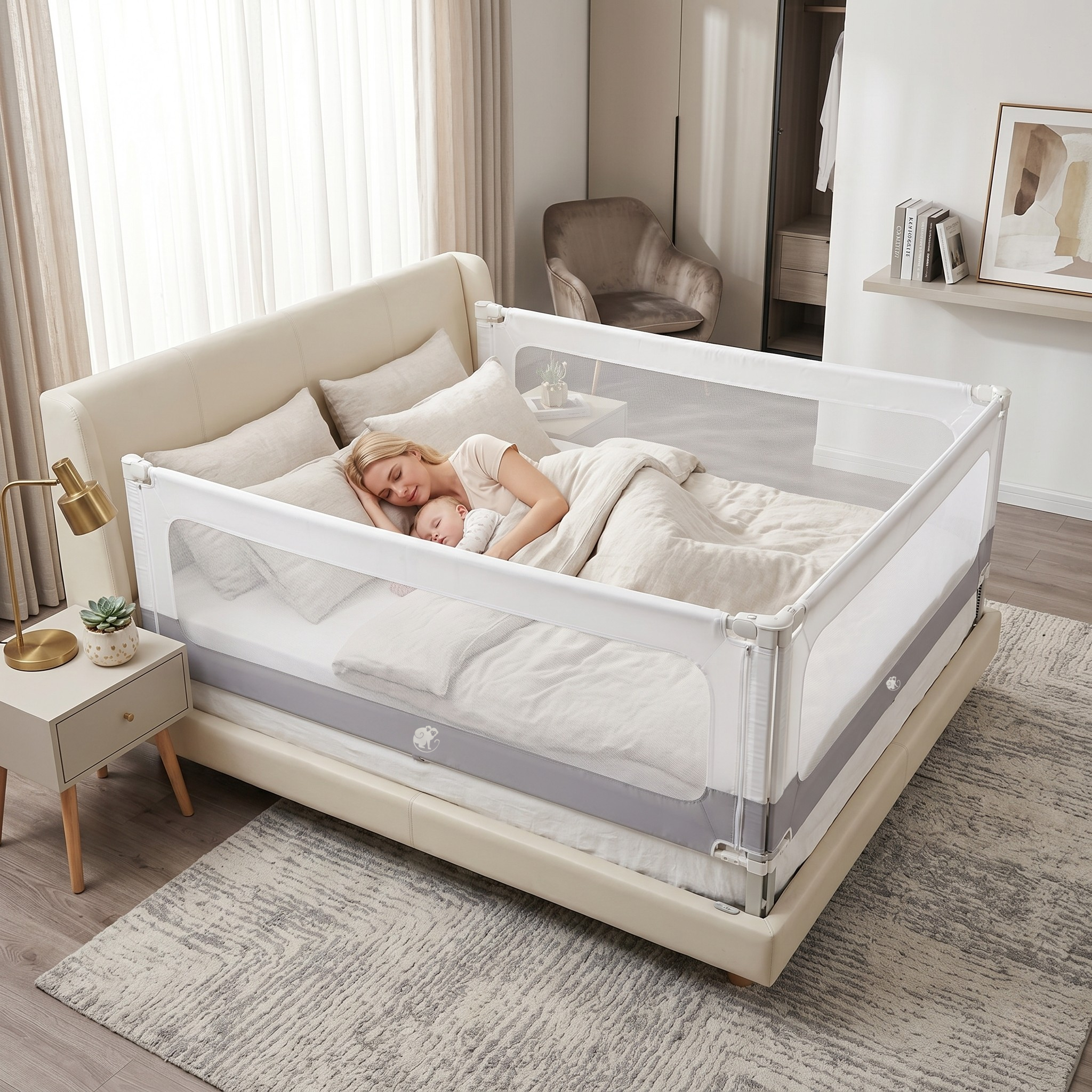 Bedhekje en box Monkey Mum® 2v1 Smart