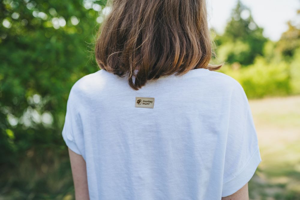Borstvoedingsshirt Monkey Mum® wit - aapje
