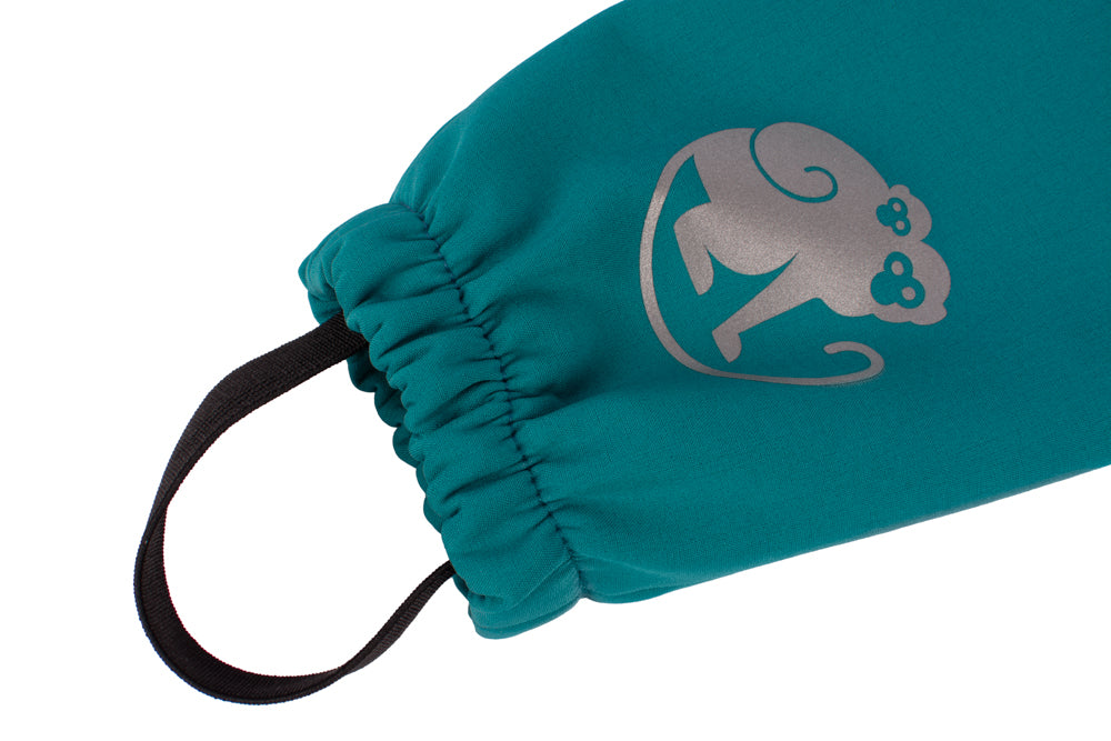 Meegroeiende kinder-softshellbroek met membraan Monkey Mum® - Vrolijke hagedis