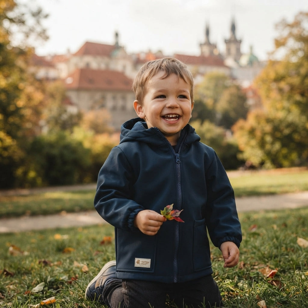 Veste softshell pour enfant avec membrane Monkey Mum® - Ciel nocturne