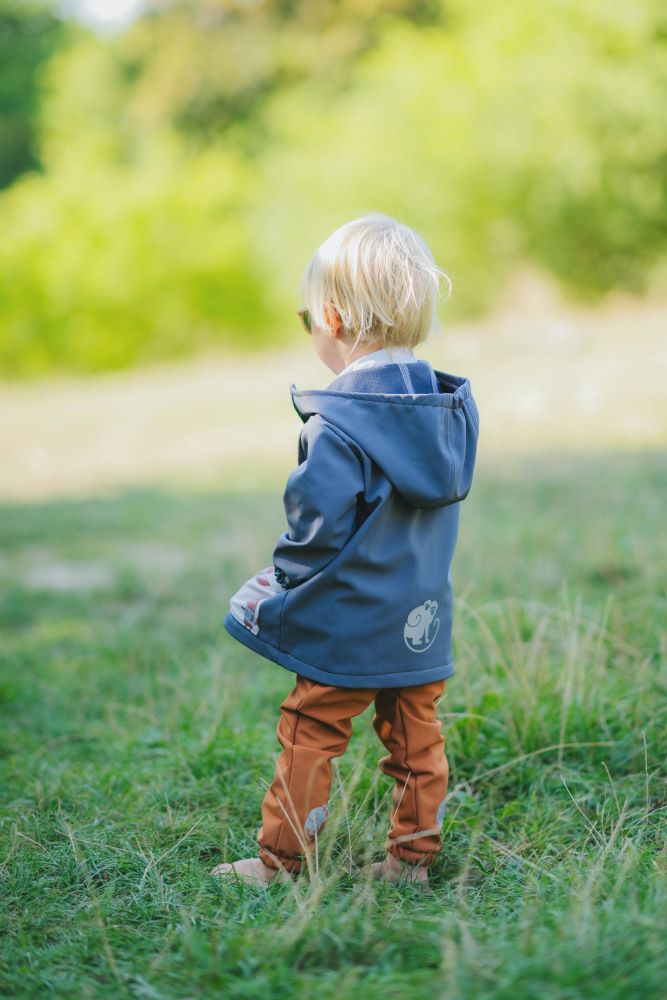 Veste softshell pour enfant avec membrane Monkey Mum® - Excursion mystérieuse avec un renard
