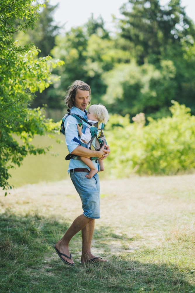 Monkey Mum® Porte-bébé évolutif ergonomique Carrie - Charme géométrique