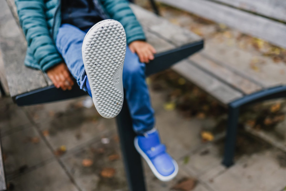 Be Lenka Kinderwinterschoenen op blote voeten Panda 2.0 - Blauw & Wit