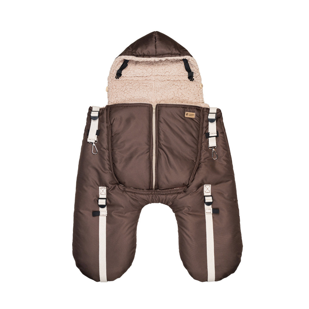 Monkey Mum® Verwarmende tas van raschelmateriaal met teddyfleece voor draagzak of kinderwagen Carrie - Beertje