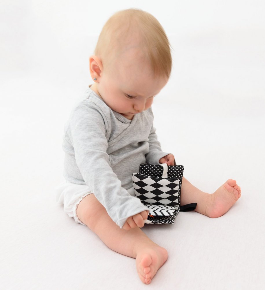 MyMoo Mini-livre mou - Noir et blanc