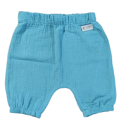 Mousseline shortje Monkey Mum® - Muntgroen