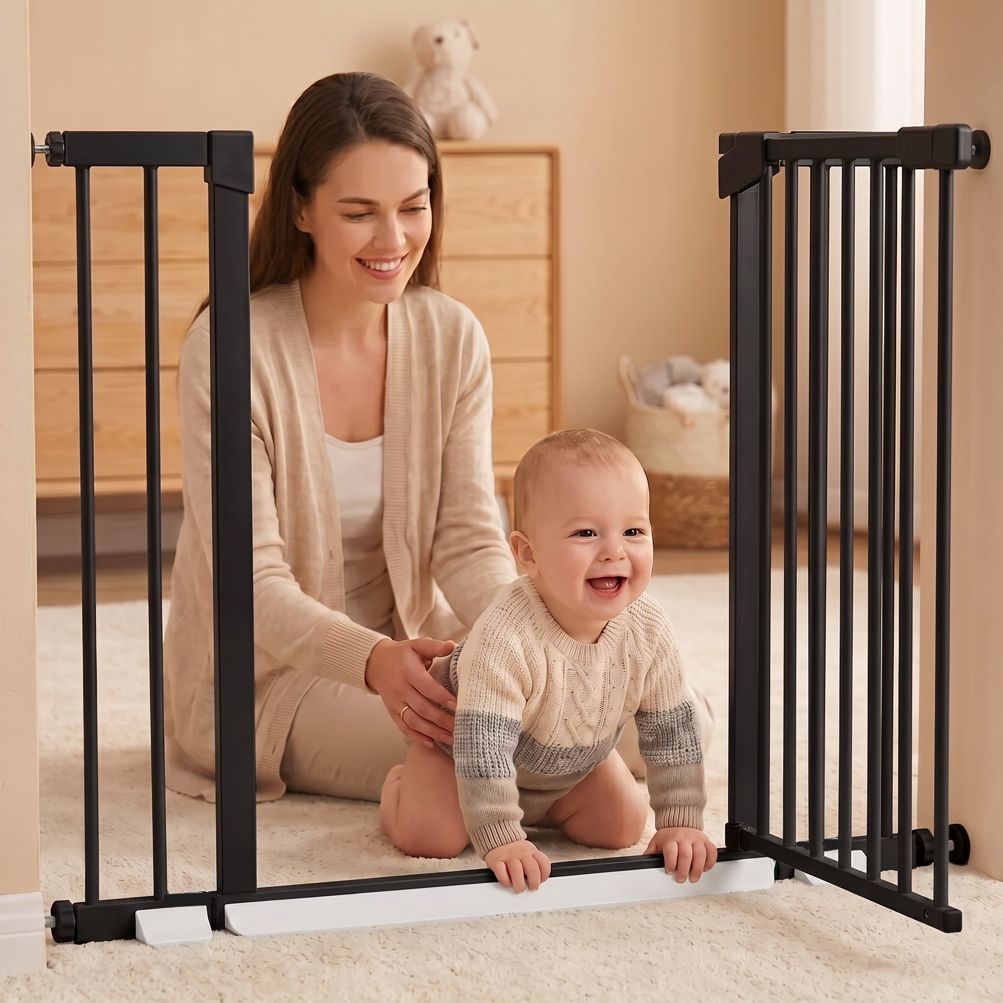 Veiligheidshekje Monkey Mum® – Zwart