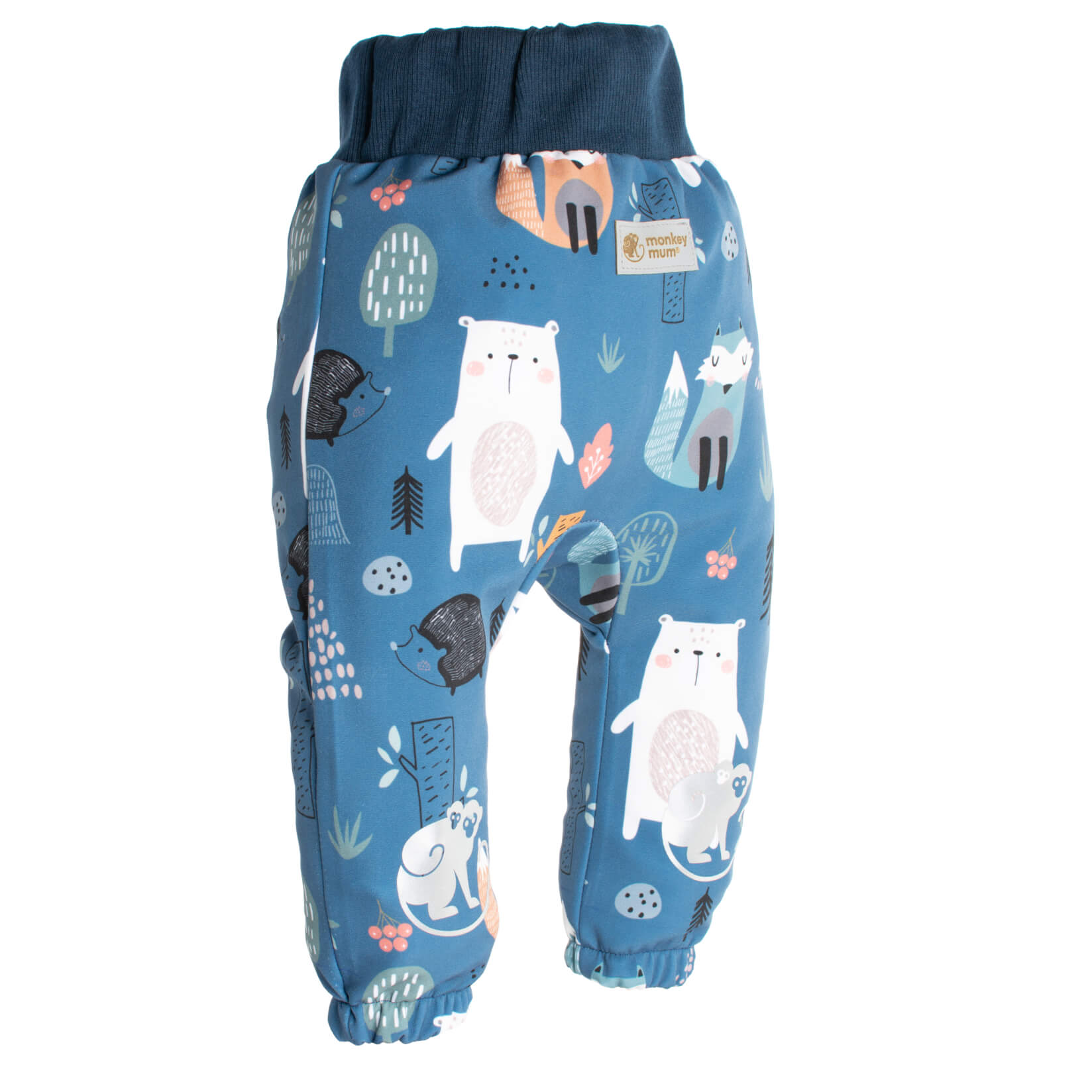 Pantalon enfant softshell avec membrane Monkey Mum® - Animaux nocturnes