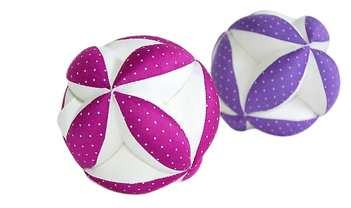 MyMoo Balle de préhension Montessori - Pois/rose