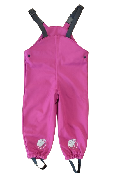 Monkey Mum® Pantalon salopette softshell avec membrane - Framboise juteuse