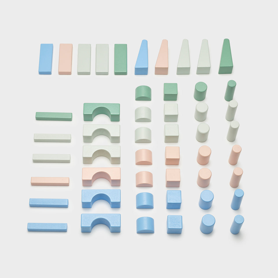 Moover Cubes dans un sachet en coton - Couleurs pastel